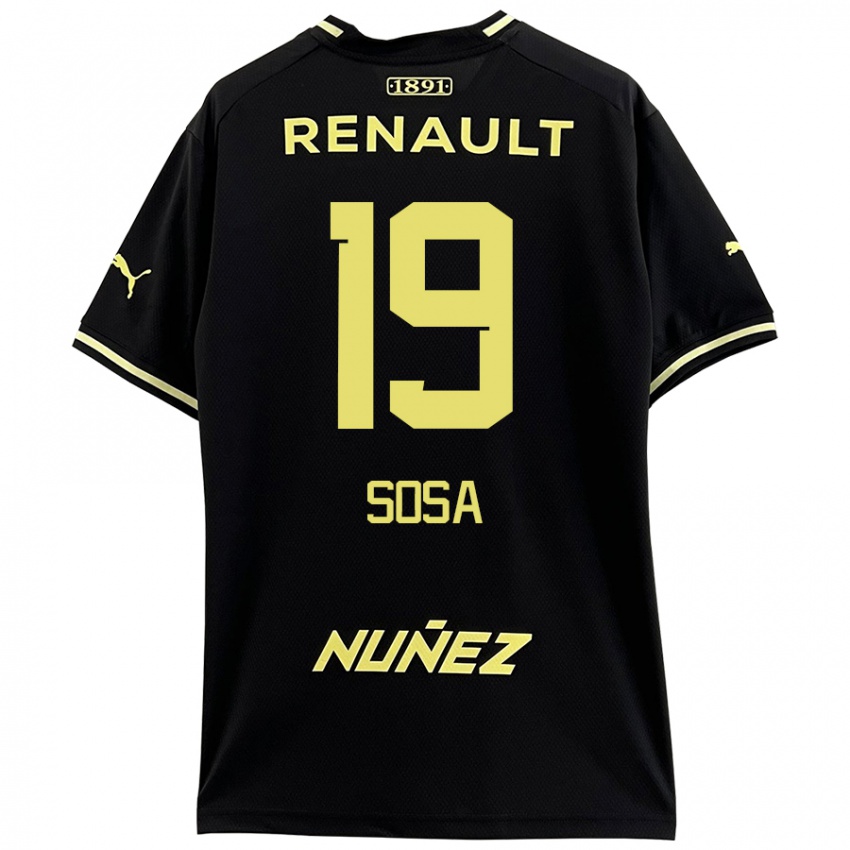 Niño Camiseta Diego Sosa #19 Negro Amarillo 2ª Equipación 2024/25 La Camisa Perú