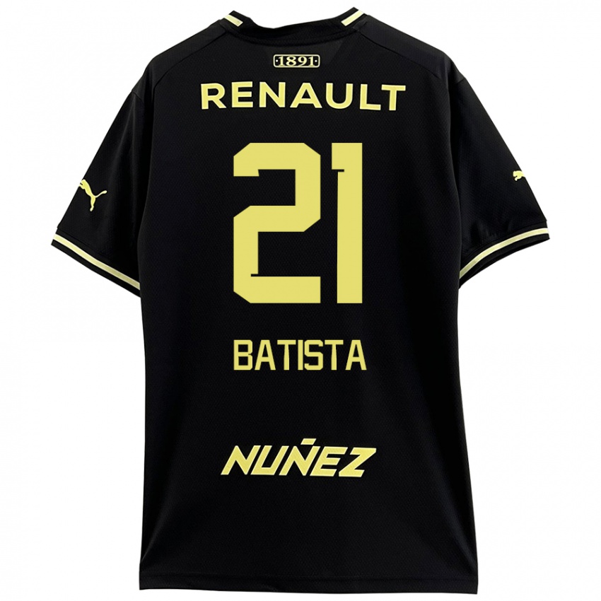 Niño Camiseta Facundo Batista #21 Negro Amarillo 2ª Equipación 2024/25 La Camisa Perú