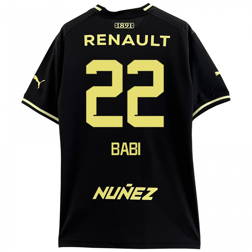 Niño Camiseta Matheus Babi #22 Negro Amarillo 2ª Equipación 2024/25 La Camisa Perú