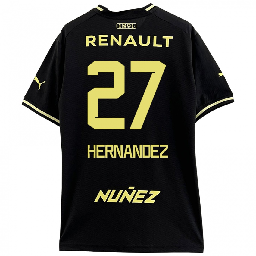 Niño Camiseta Lucas Hernández #27 Negro Amarillo 2ª Equipación 2024/25 La Camisa Perú