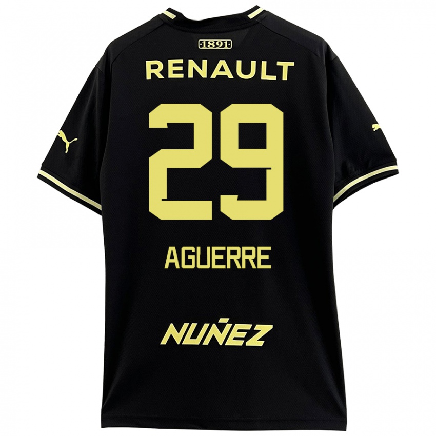 Niño Camiseta Washington Aguerre #29 Negro Amarillo 2ª Equipación 2024/25 La Camisa Perú