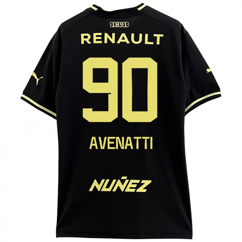 Niño Camiseta Felipe Avenatti #90 Negro Amarillo 2ª Equipación 2024/25 La Camisa Perú