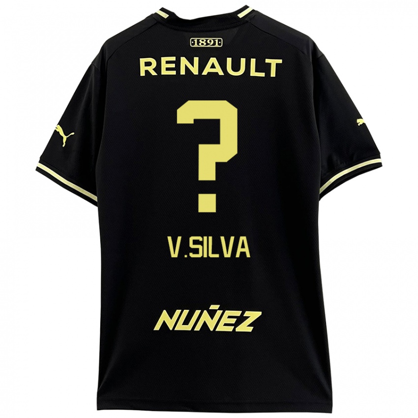 Niño Camiseta Valentín Silva #0 Negro Amarillo 2ª Equipación 2024/25 La Camisa Perú