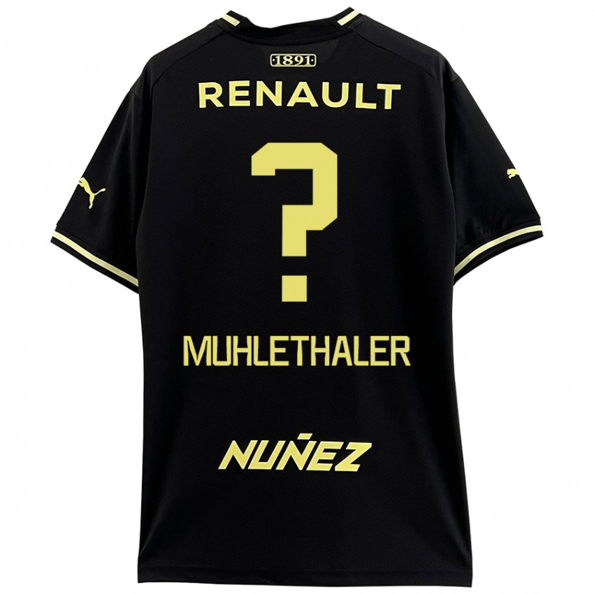 Niño Camiseta Stiven Muhlethaler #0 Negro Amarillo 2ª Equipación 2024/25 La Camisa Perú