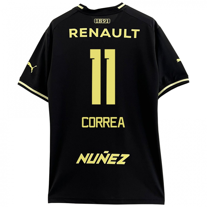 Niño Camiseta Franco Correa #11 Negro Amarillo 2ª Equipación 2024/25 La Camisa Perú