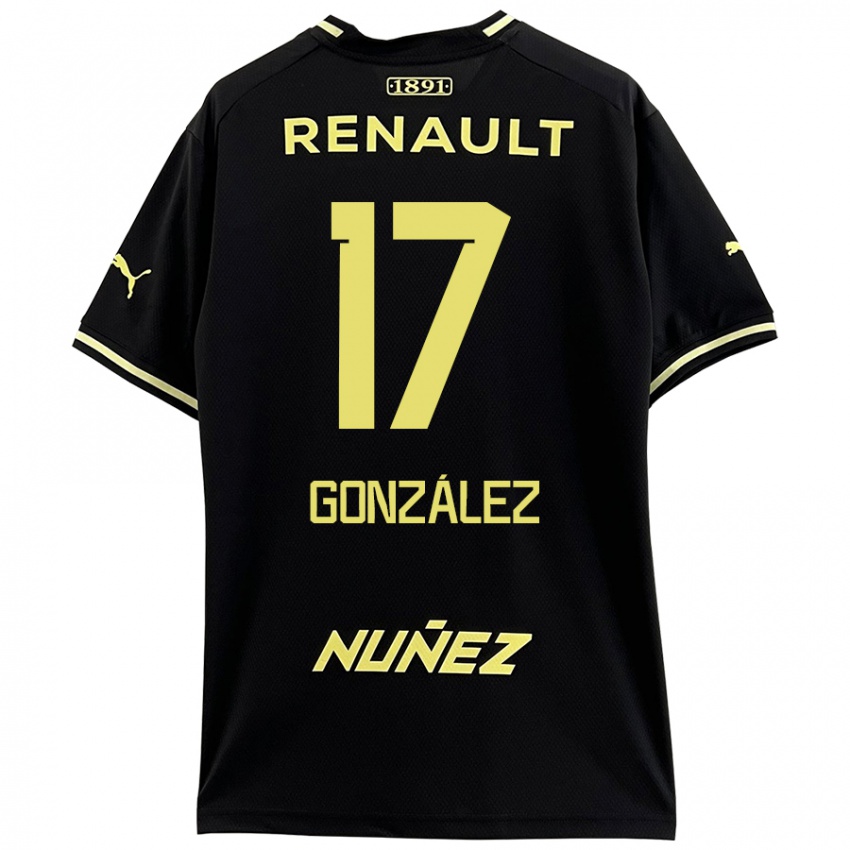 Niño Camiseta Luciano González #17 Negro Amarillo 2ª Equipación 2024/25 La Camisa Perú