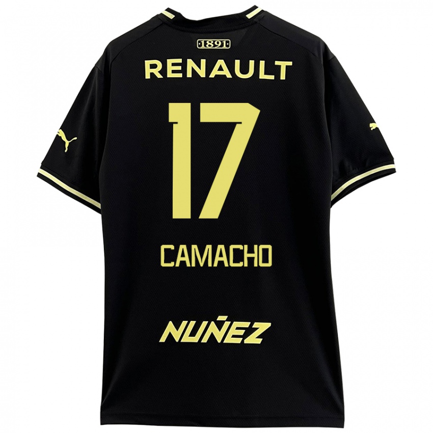 Niño Camiseta Sebastián Camacho #17 Negro Amarillo 2ª Equipación 2024/25 La Camisa Perú