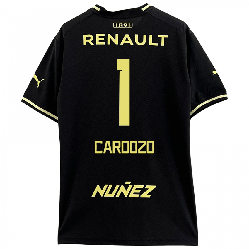 Niño Camiseta Thiago Cardozo #1 Negro Amarillo 2ª Equipación 2024/25 La Camisa Perú