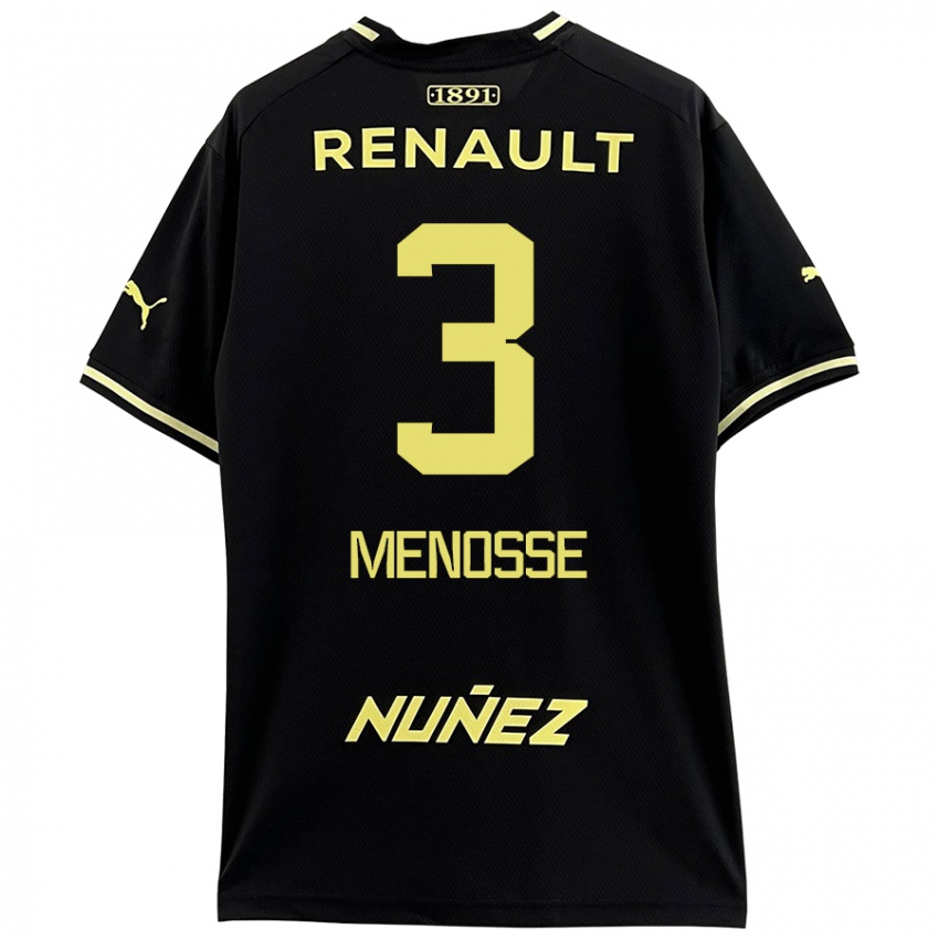 Niño Camiseta Hernán Menosse #3 Negro Amarillo 2ª Equipación 2024/25 La Camisa Perú