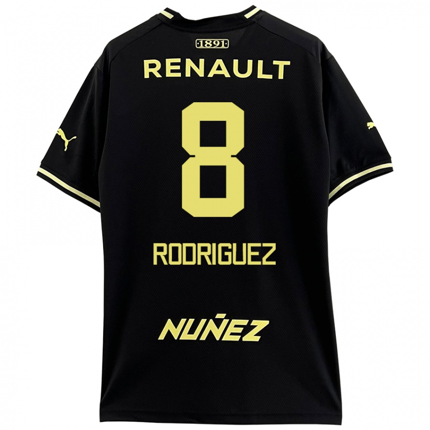 Niño Camiseta Sebastián Rodríguez #8 Negro Amarillo 2ª Equipación 2024/25 La Camisa Perú