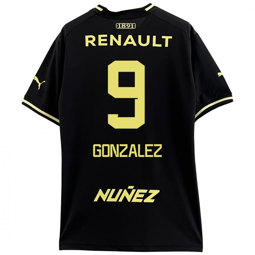 Niño Camiseta Franco González #9 Negro Amarillo 2ª Equipación 2024/25 La Camisa Perú