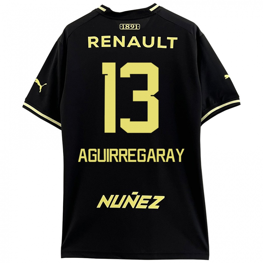 Niño Camiseta Matías Aguirregaray #13 Negro Amarillo 2ª Equipación 2024/25 La Camisa Perú