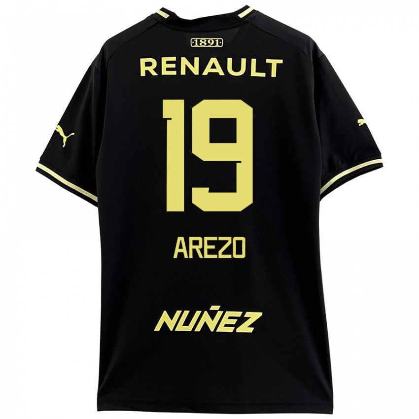 Niño Camiseta Matías Arezo #19 Negro Amarillo 2ª Equipación 2024/25 La Camisa Perú