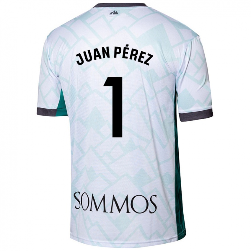 Niño Camiseta Juan Pérez #1 Blanco Verde 2ª Equipación 2024/25 La Camisa Perú