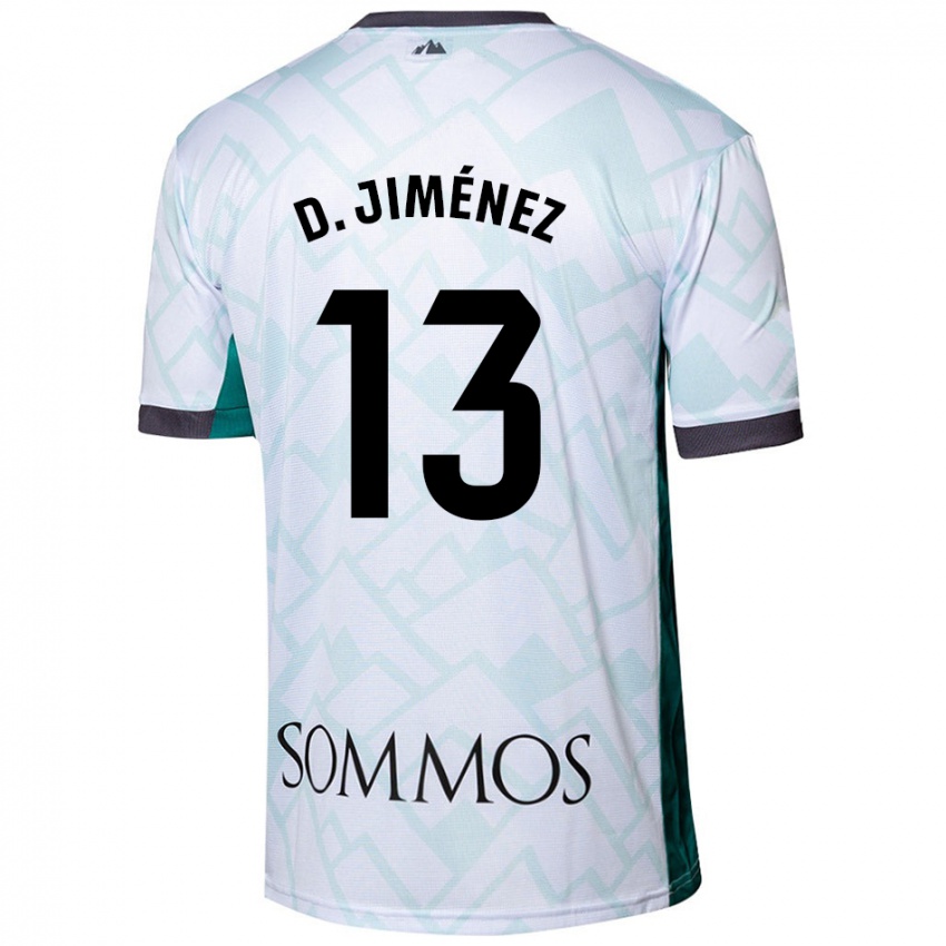 Niño Camiseta Dani Jiménez #13 Blanco Verde 2ª Equipación 2024/25 La Camisa Perú