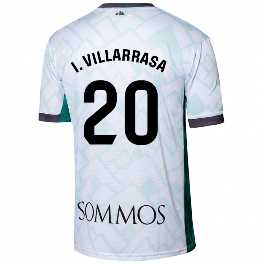 Niño Camiseta Ignasi Vilarrasa #20 Blanco Verde 2ª Equipación 2024/25 La Camisa Perú