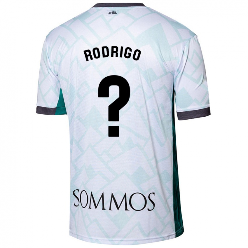 Niño Camiseta Aron Rodrigo #0 Blanco Verde 2ª Equipación 2024/25 La Camisa Perú