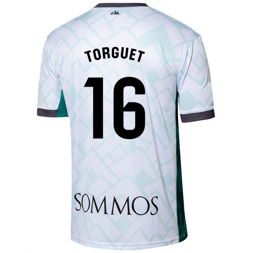 Niño Camiseta Miguel Torguet #16 Blanco Verde 2ª Equipación 2024/25 La Camisa Perú