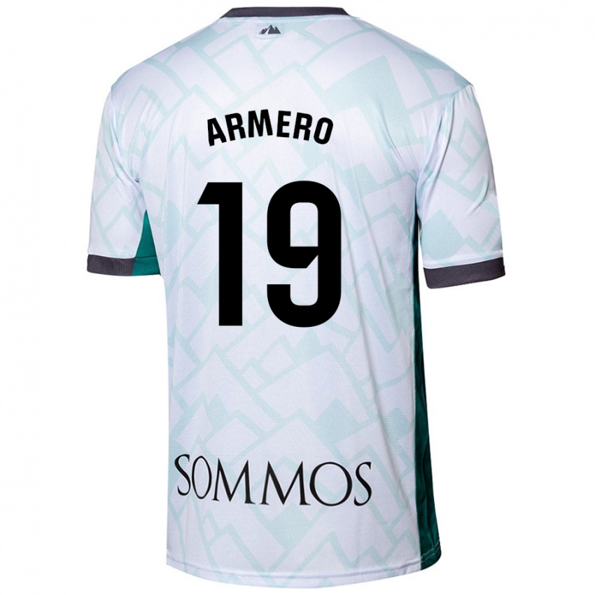 Niño Camiseta Sergi Armero #19 Blanco Verde 2ª Equipación 2024/25 La Camisa Perú