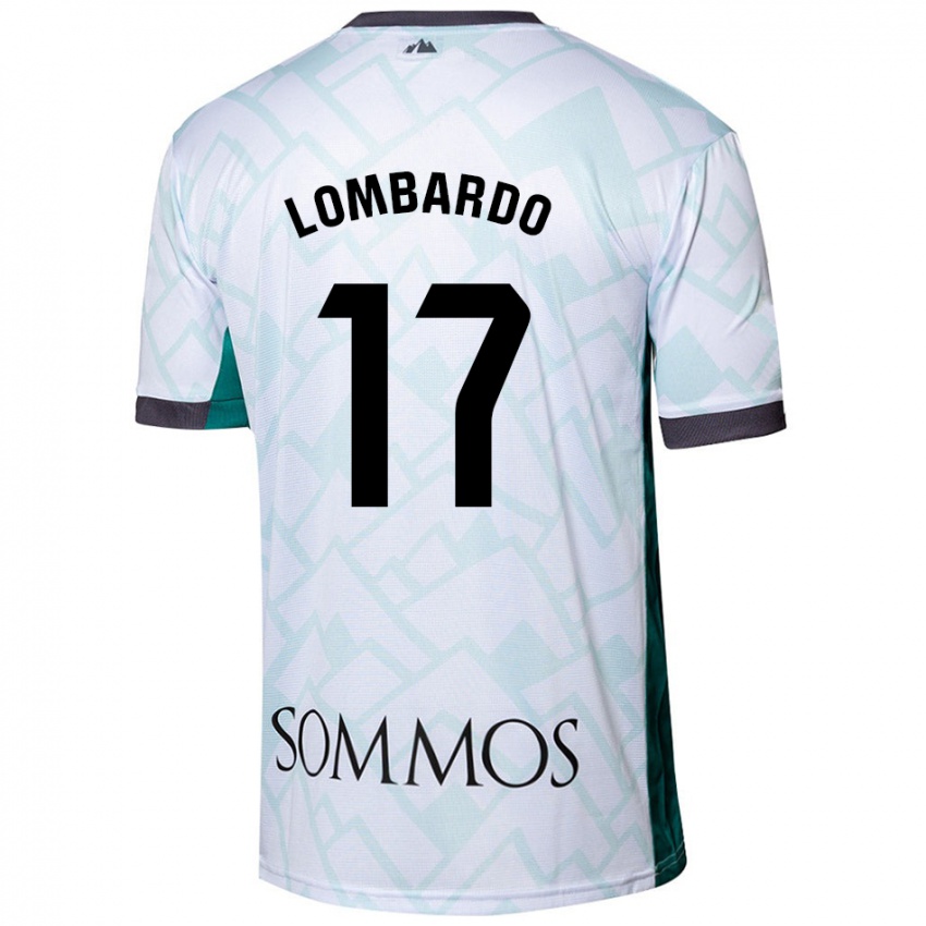 Niño Camiseta Enzo Lombardo #17 Blanco Verde 2ª Equipación 2024/25 La Camisa Perú