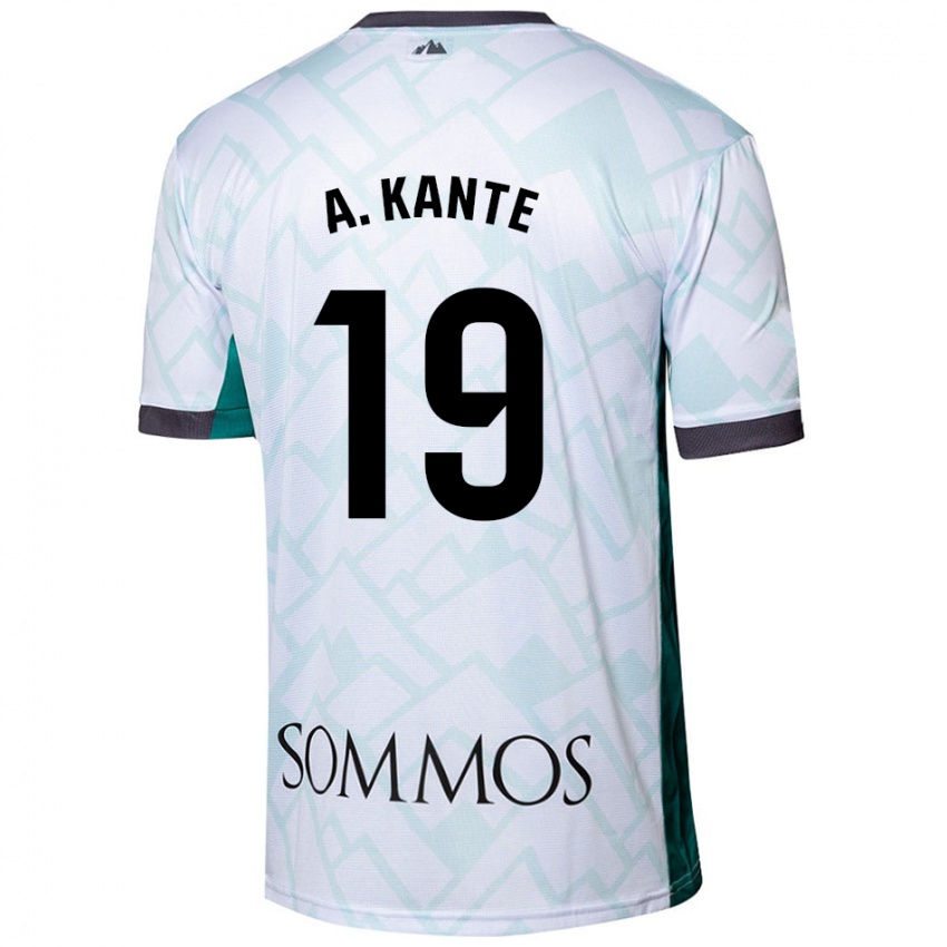 Niño Camiseta Abou Kanté #19 Blanco Verde 2ª Equipación 2024/25 La Camisa Perú