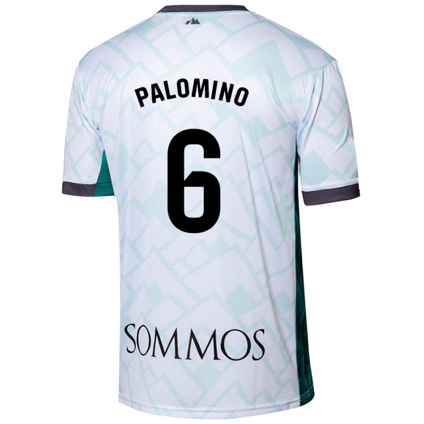 Niño Camiseta Yolanda Palomino #6 Blanco Verde 2ª Equipación 2024/25 La Camisa Perú