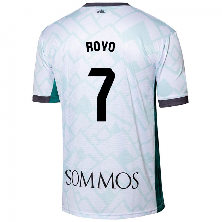 Niño Camiseta Laura Royo #7 Blanco Verde 2ª Equipación 2024/25 La Camisa Perú