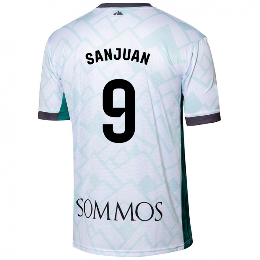 Niño Camiseta Royo Sanjuan #9 Blanco Verde 2ª Equipación 2024/25 La Camisa Perú