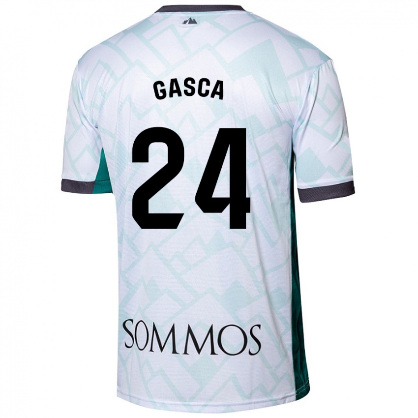 Niño Camiseta Verónica Gasca #24 Blanco Verde 2ª Equipación 2024/25 La Camisa Perú