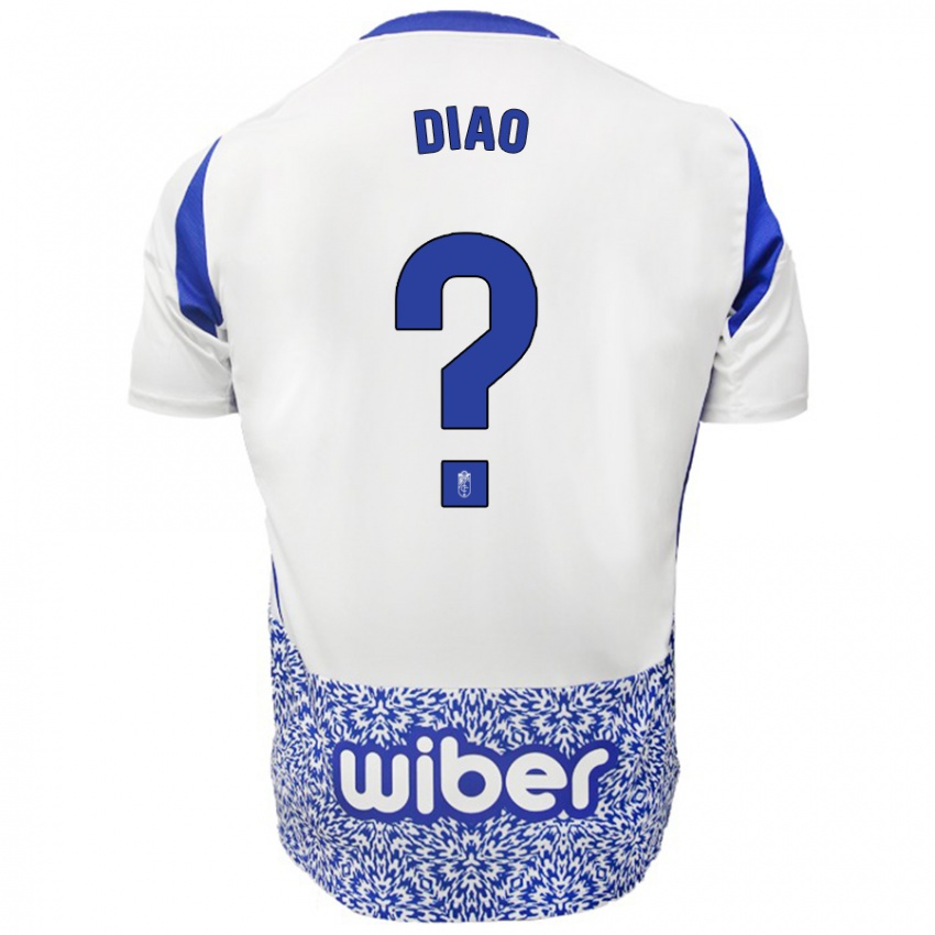 Niño Camiseta Siren Diao #0 Blanco Azul 2ª Equipación 2024/25 La Camisa Perú