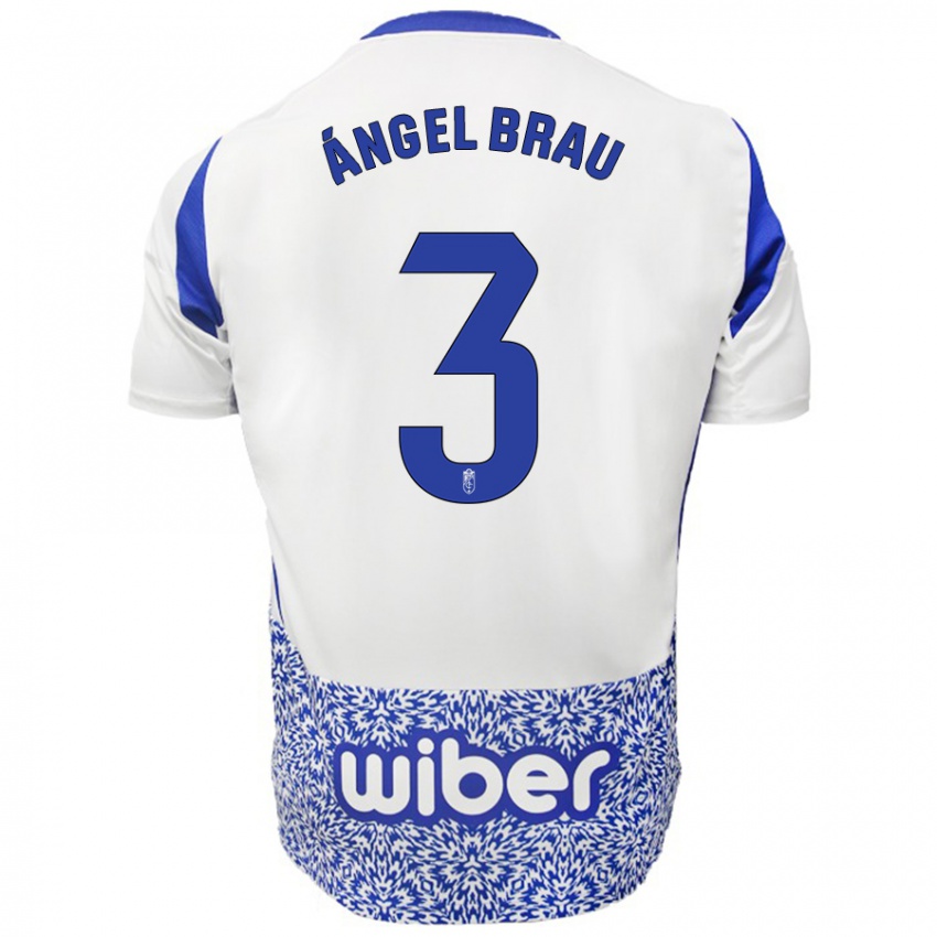 Niño Camiseta Miguel Ángel Brau #3 Blanco Azul 2ª Equipación 2024/25 La Camisa Perú