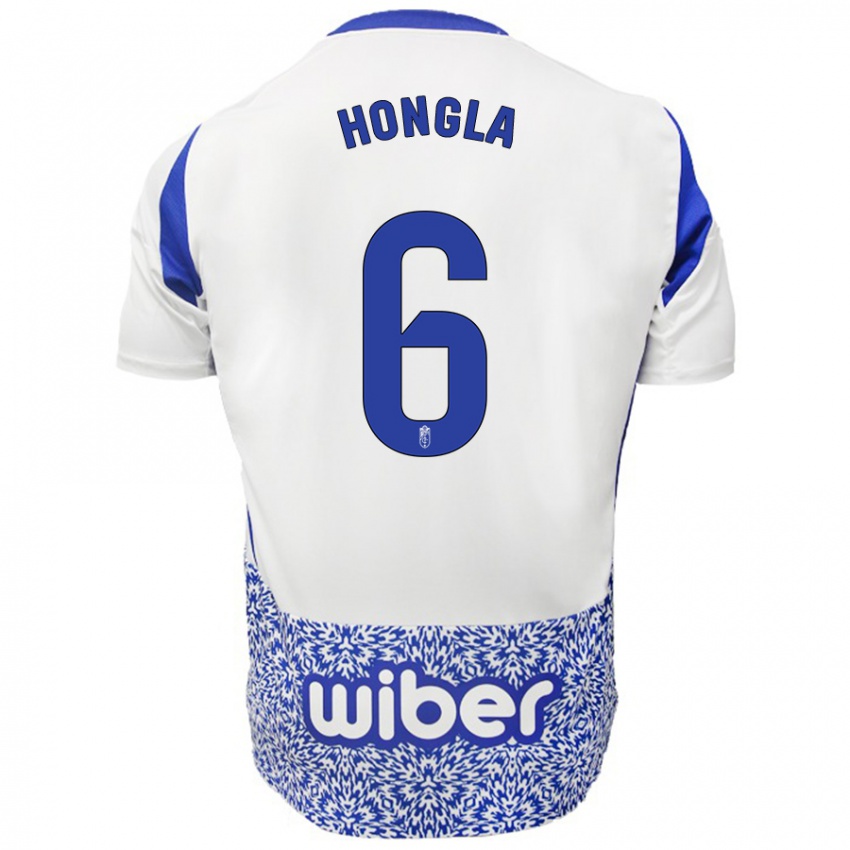 Niño Camiseta Martin Hongla #6 Blanco Azul 2ª Equipación 2024/25 La Camisa Perú