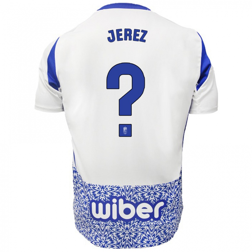 Niño Camiseta Adrián Jerez #0 Blanco Azul 2ª Equipación 2024/25 La Camisa Perú