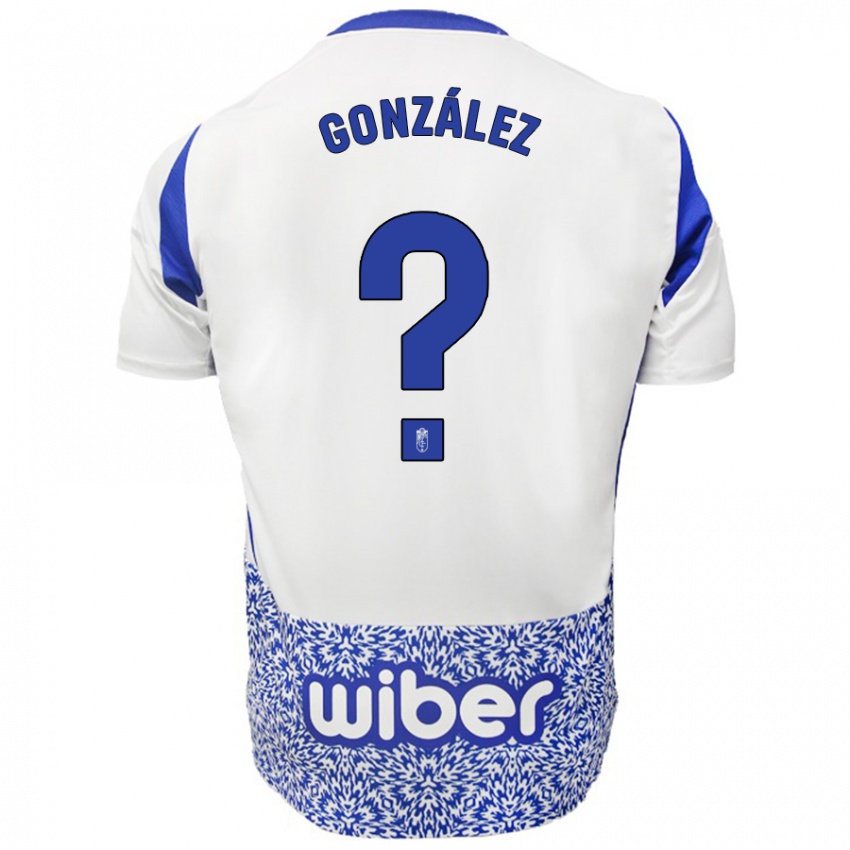 Niño Camiseta Pablo González #0 Blanco Azul 2ª Equipación 2024/25 La Camisa Perú