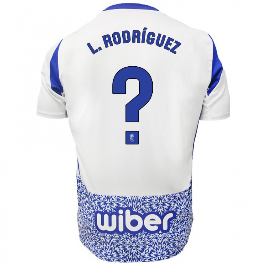 Niño Camiseta Iker López Rodríguez #0 Blanco Azul 2ª Equipación 2024/25 La Camisa Perú