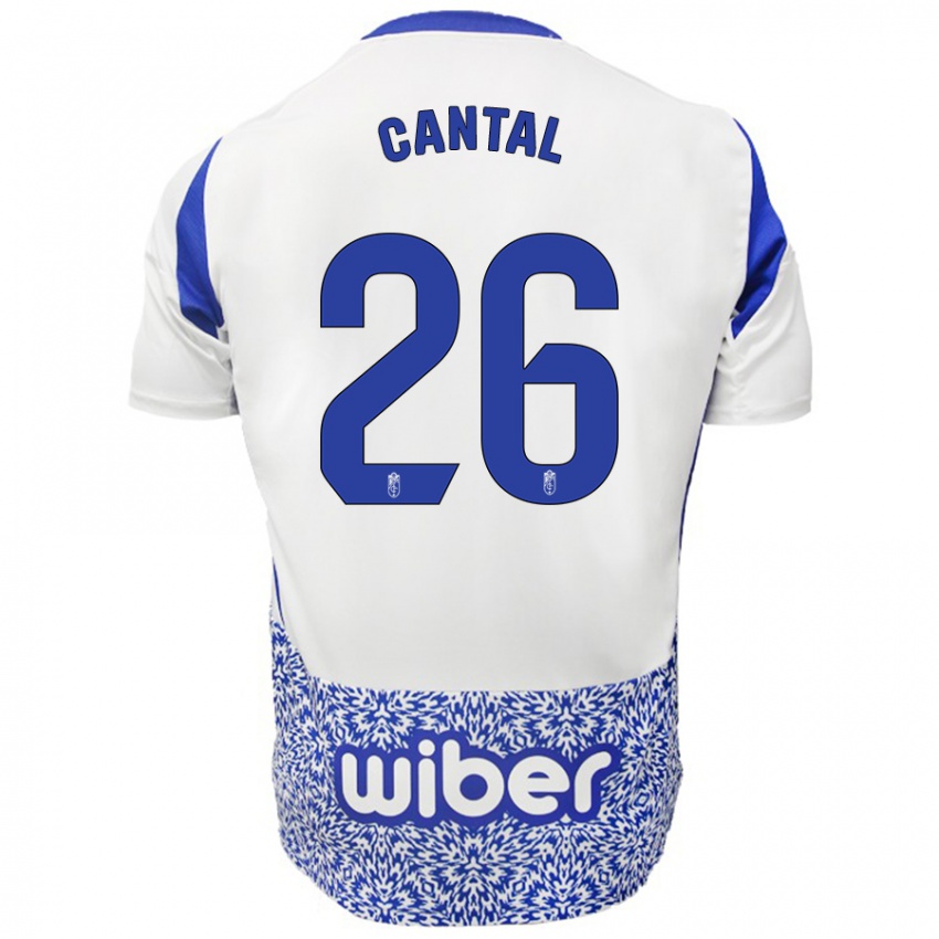 Niño Camiseta Paco Cantal #26 Blanco Azul 2ª Equipación 2024/25 La Camisa Perú