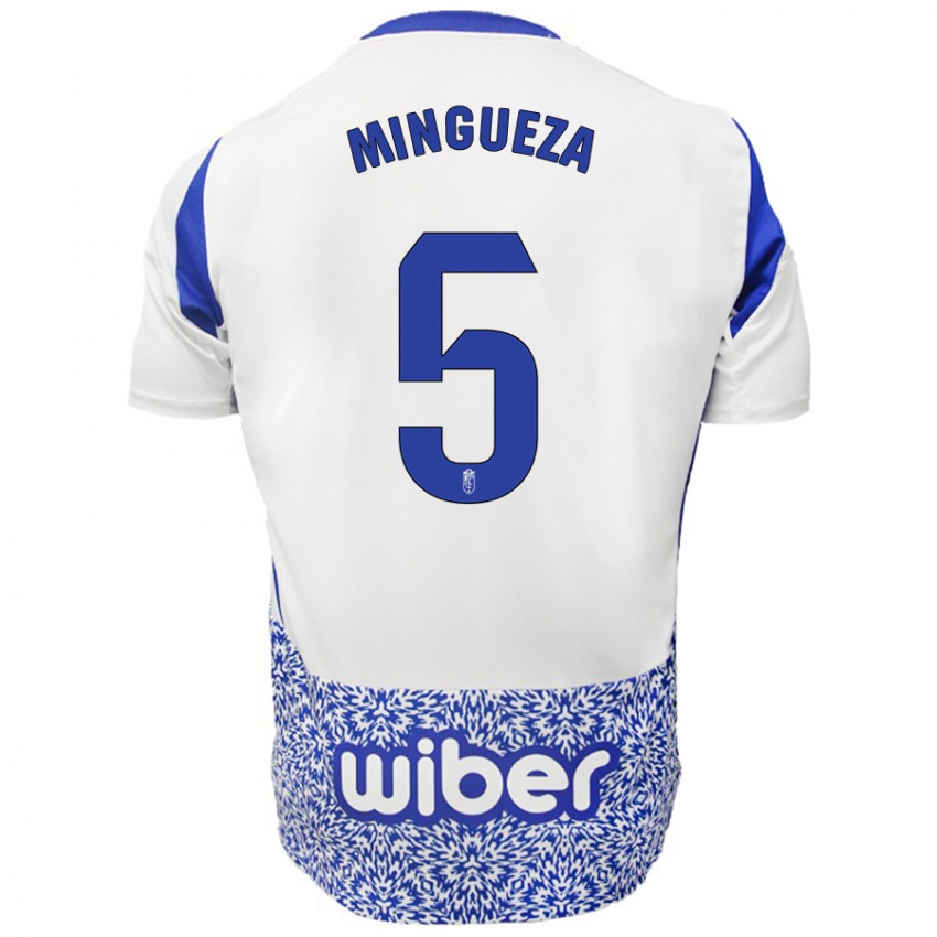 Niño Camiseta Ariadna Mingueza #5 Blanco Azul 2ª Equipación 2024/25 La Camisa Perú