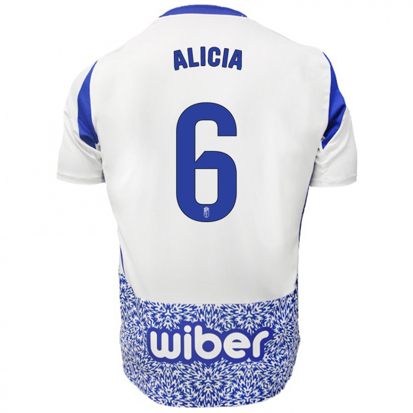 Niño Camiseta Alicia #6 Blanco Azul 2ª Equipación 2024/25 La Camisa Perú