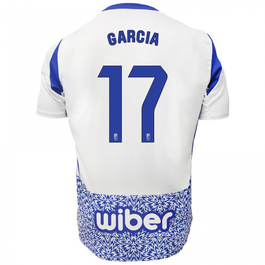 Niño Camiseta Naima García #17 Blanco Azul 2ª Equipación 2024/25 La Camisa Perú