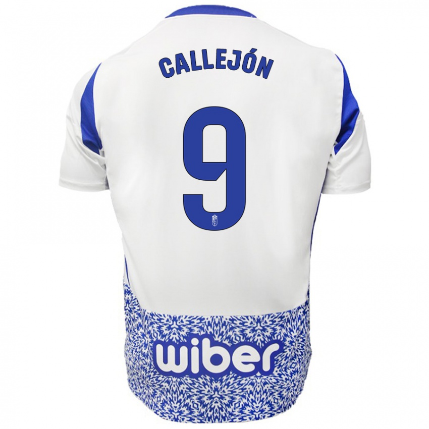 Niño Camiseta José Callejón #9 Blanco Azul 2ª Equipación 2024/25 La Camisa Perú