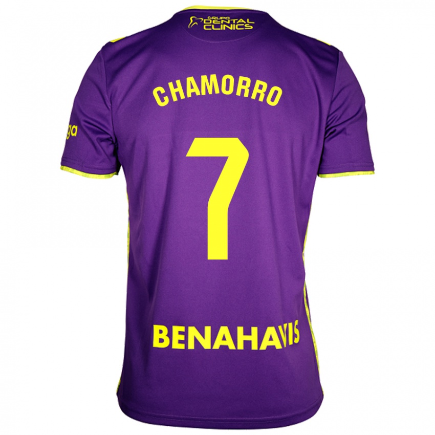 Niño Camiseta Alexis Chamorro #7 Púrpura Amarillo 2ª Equipación 2024/25 La Camisa Perú