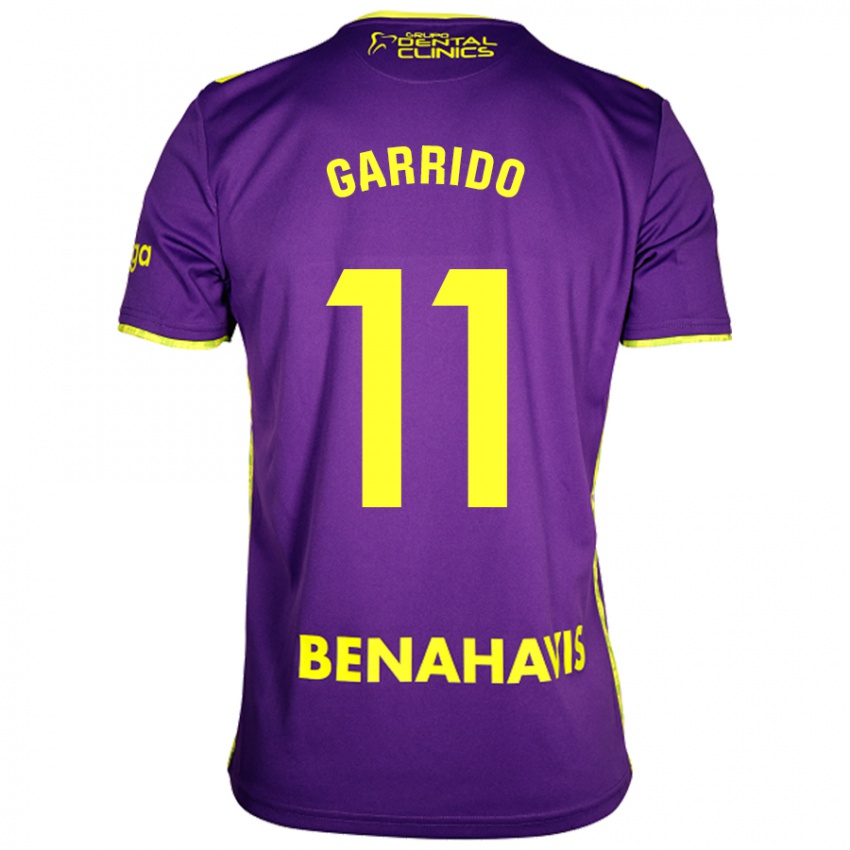 Niño Camiseta Rafael Garrido #11 Púrpura Amarillo 2ª Equipación 2024/25 La Camisa Perú