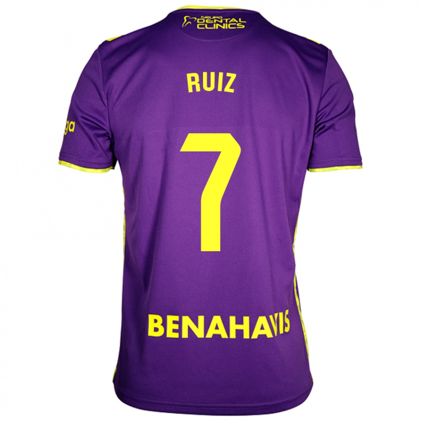 Niño Camiseta María Ruiz #7 Púrpura Amarillo 2ª Equipación 2024/25 La Camisa Perú