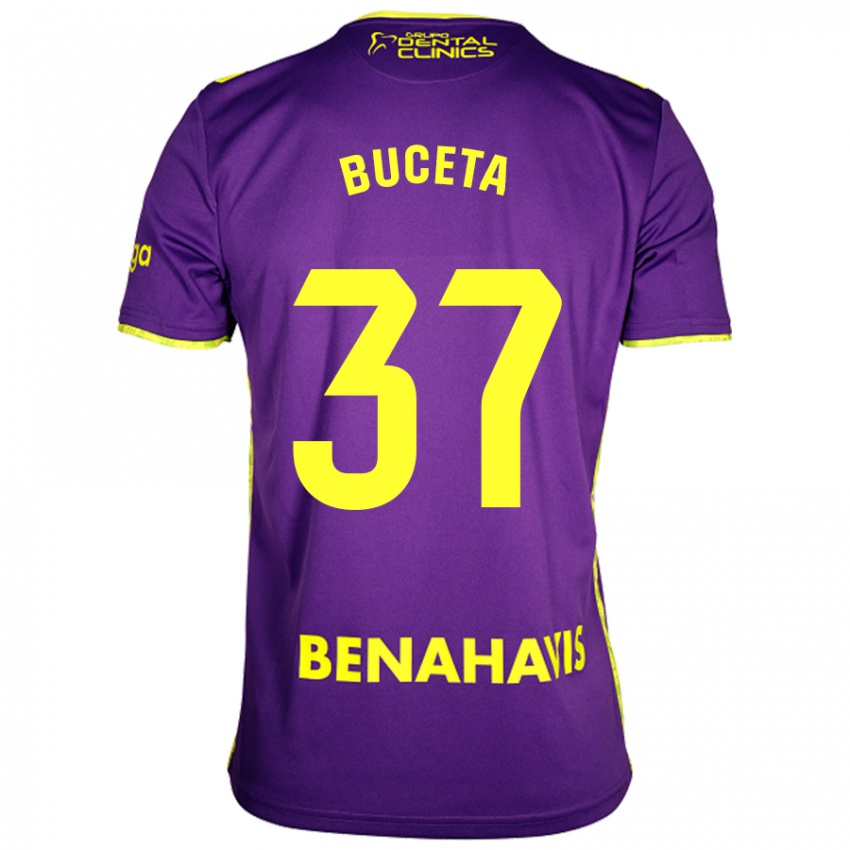 Niño Camiseta Ana Buceta #37 Púrpura Amarillo 2ª Equipación 2024/25 La Camisa Perú