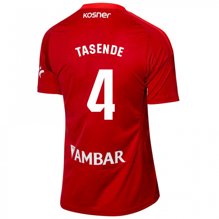 Niño Camiseta Dani Tasende #4 Blanco Azul 2ª Equipación 2024/25 La Camisa Perú