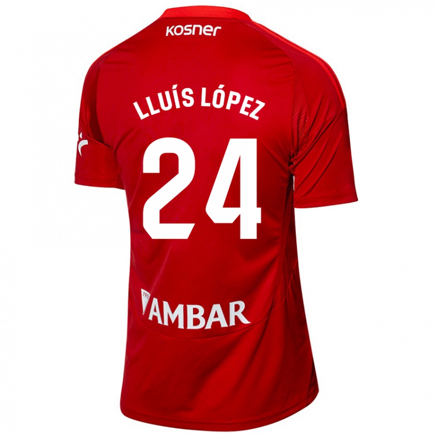 Niño Camiseta Lluís López #24 Blanco Azul 2ª Equipación 2024/25 La Camisa Perú