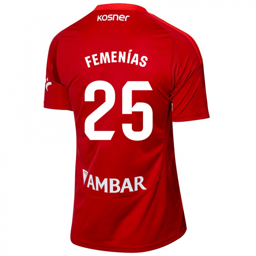 Niño Camiseta Joan Femenías #25 Blanco Azul 2ª Equipación 2024/25 La Camisa Perú