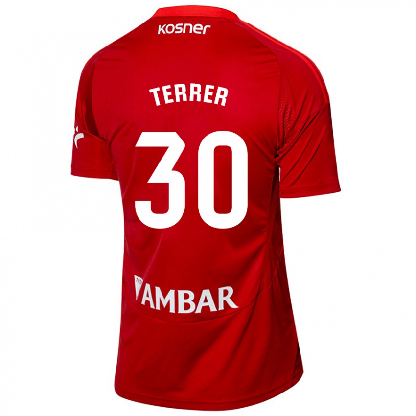 Niño Camiseta Lucas Terrer #30 Blanco Azul 2ª Equipación 2024/25 La Camisa Perú