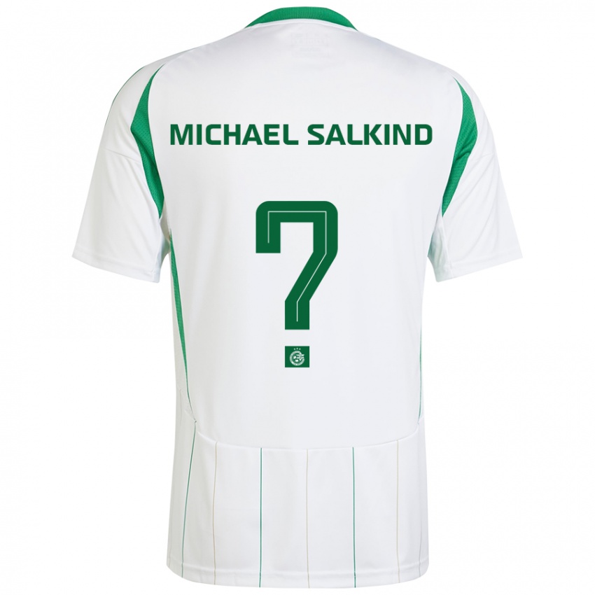 Niño Camiseta Liav Michael Salkind #0 Blanco Verde 2ª Equipación 2024/25 La Camisa Perú