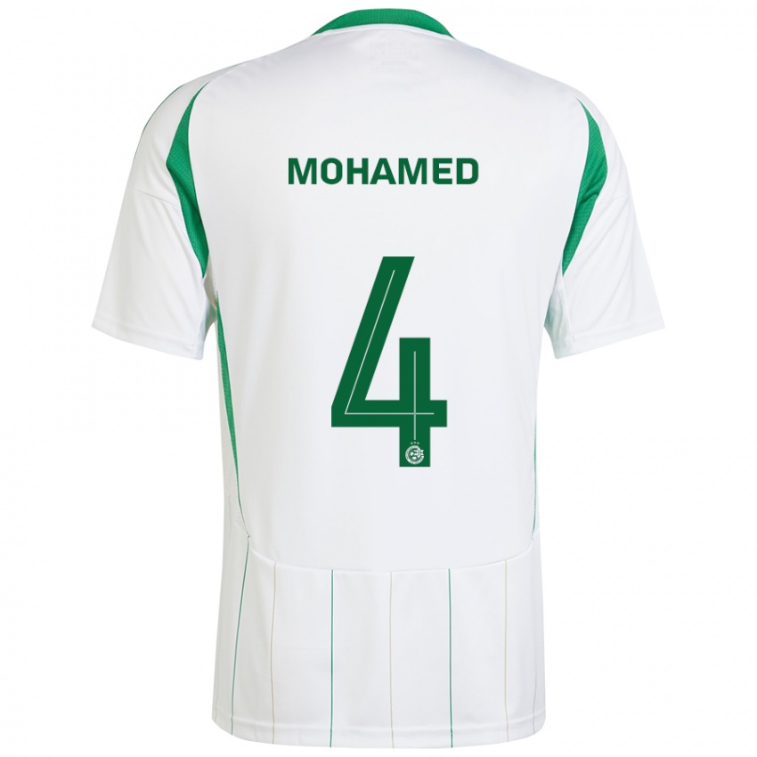 Niño Camiseta Ali Mohamed #4 Blanco Verde 2ª Equipación 2024/25 La Camisa Perú